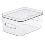 Medium Clear Stacking Lidded Fridge Storage Box