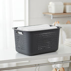 Dark Grey Basket - Deep