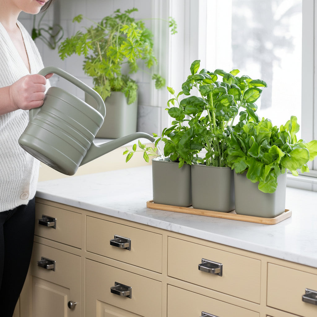Self Watering Herb Pot Set