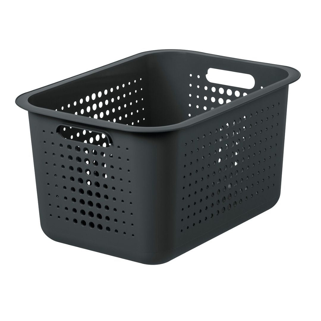 Dark Grey Basket - Deep