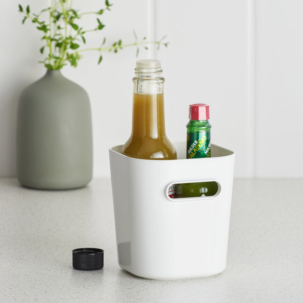 Compact White Mini Storage Pot