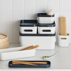 XS Stacking Lidded Storage Box White & Grey