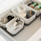 Stacking Lidded Storage Box Bundle White & Grey